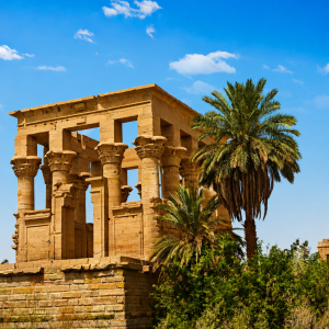 Ancient temple by the river