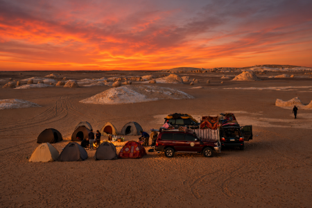 White Desert camping Egypt