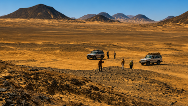 Desert expedition under the open sky