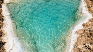 Desert oasis with turquoise waters