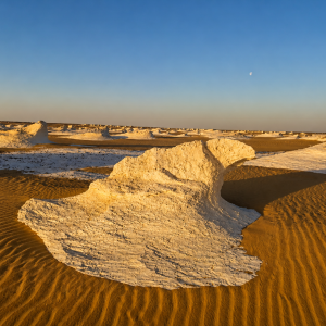 Desert waves at golden hour
