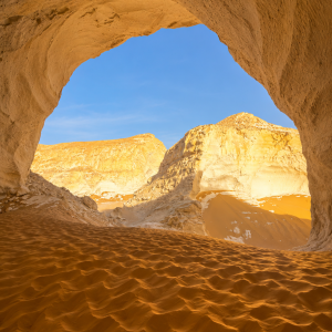 Framing the desert canyon view