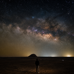 Milky Way over desert solitude