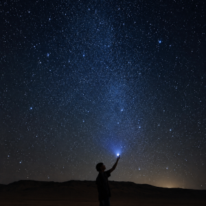 Reaching for the stars at night